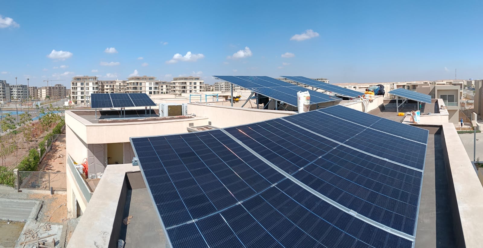 12kW grid-tied solar installation in Giza, Egypt